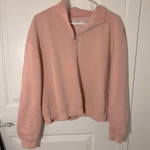 Pink quarter zip